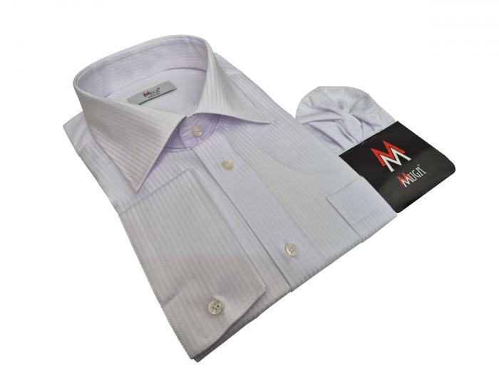 Extra langer Arm Herren Hemd Schattenstreifen Regular