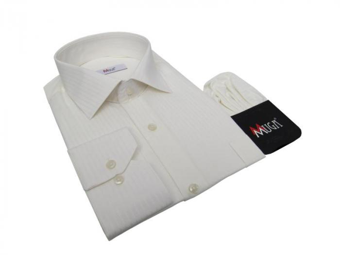 Elegante Herren Hemd Langarm Schattenstreifen