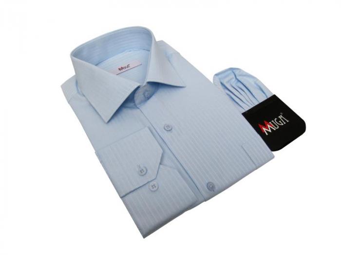 Elegante Herren Hemd Langarm Schattenstreifen