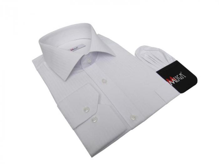 Elegante Herren Hemd Langarm Schattenstreifen