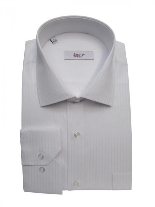 Elegante Herren Hemd Langarm Schattenstreifen