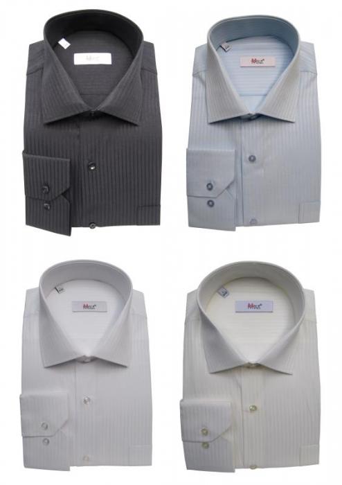 Elegante Herren Hemd Langarm Schattenstreifen