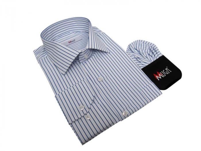 Langarm Herrenhemd gestreift Klassisch