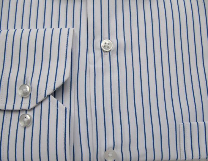 Langarm Herrenhemd gestreift Klassisch