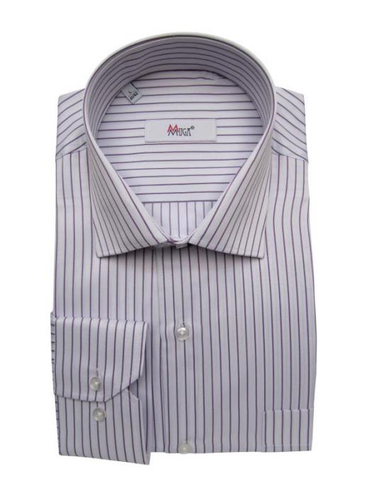 Langarm Herrenhemd gestreift Klassisch