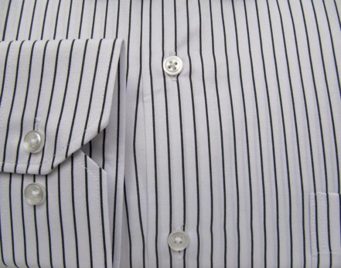Langarm Herrenhemd gestreift Klassisch