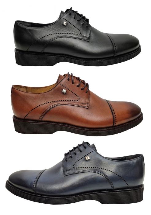 Herren Schnürschuhe Bequem Echtleder