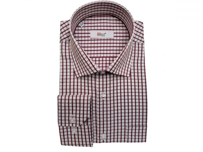 Regular Herren Hemd Kariert Langarm