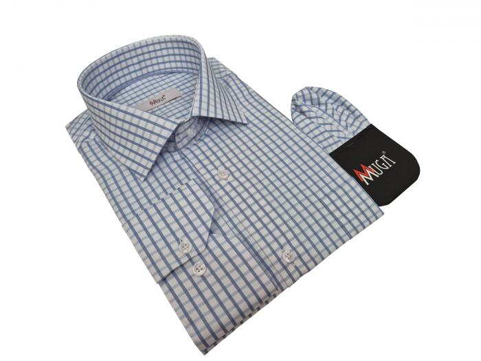 Regular Herren Hemd Kariert Langarm