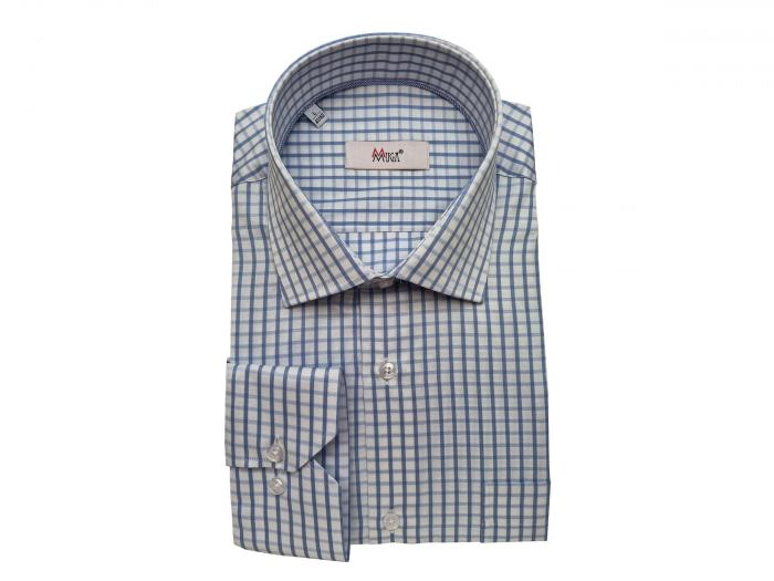 Regular Herren Hemd Kariert Langarm