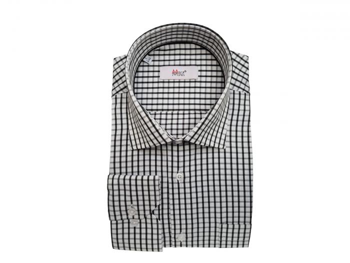 Regular Herren Hemd Kariert Langarm