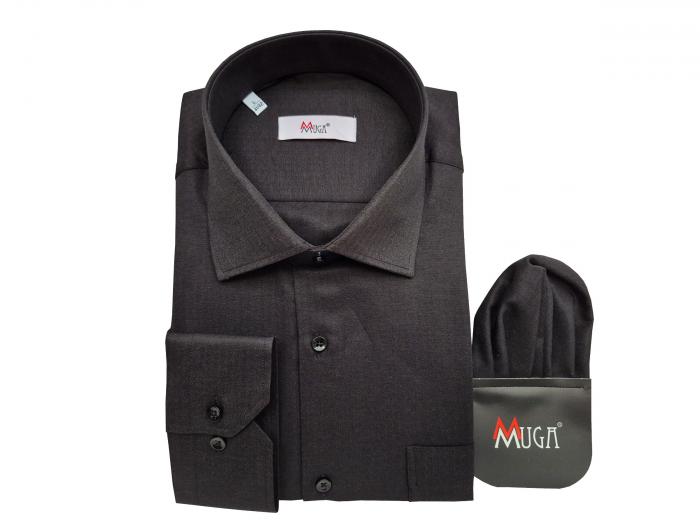 Fischgratmuster Lang Arm Herren Hemd Regular