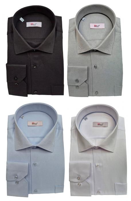 Fischgratmuster Lang Arm Herren Hemd Regular