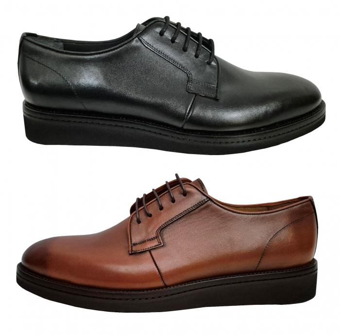 Herren Lederschuhe Bequeme Schnürschuhe Keilabsatz