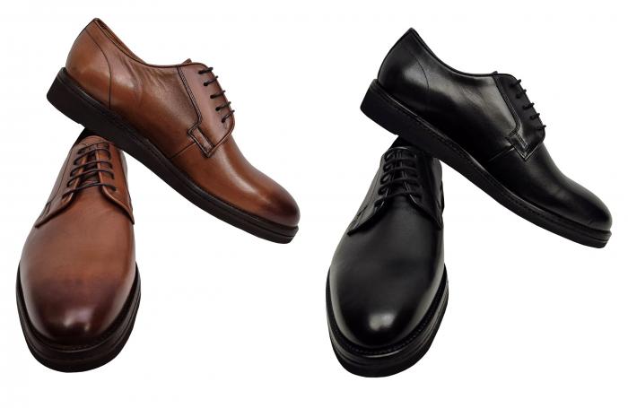 Herren Lederschuhe Bequeme Schnürschuhe Keilabsatz