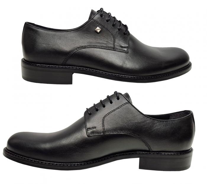 Elegante Herren Leder Schuhe Schwarz