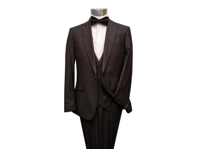 Regular Fit Herren Anzug mit Weste Kurzgrößen