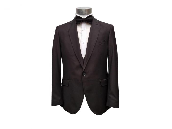 Regular Fit Herren Anzug mit Weste Kurzgrößen