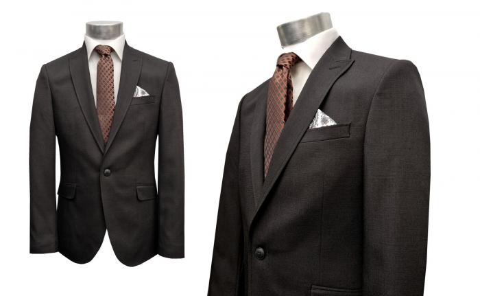 Strukturierte Slim Fit Herrenanzug mit Weste