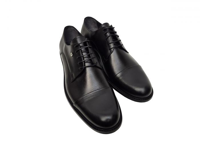 Bequem Schwarze Herrenschuhe Echtleder