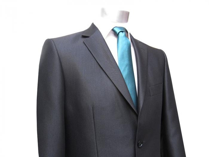 Glanz Streifen Slim-fit Anzug für Herren