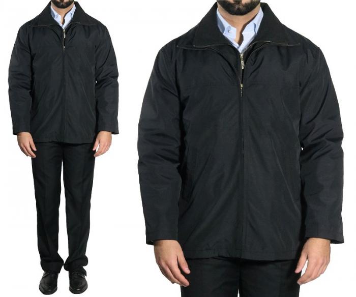 Herren Herbst WinterJacke Parka Schwarz