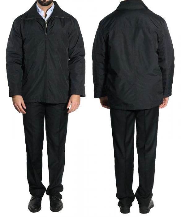 Herren Herbst WinterJacke Parka Schwarz