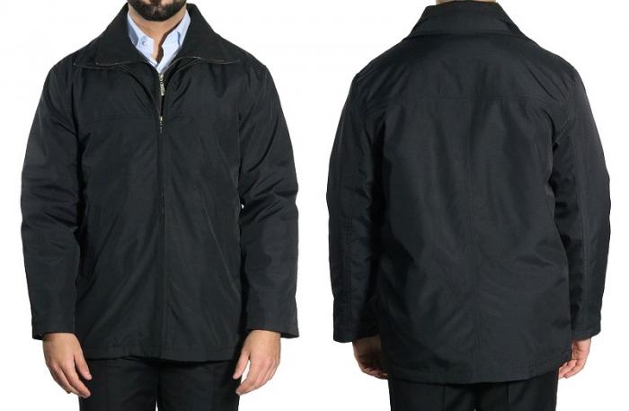 Herren Herbst WinterJacke Parka Schwarz