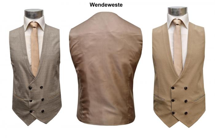 Herren Seersucker Anzug Slim Fit mit Weste