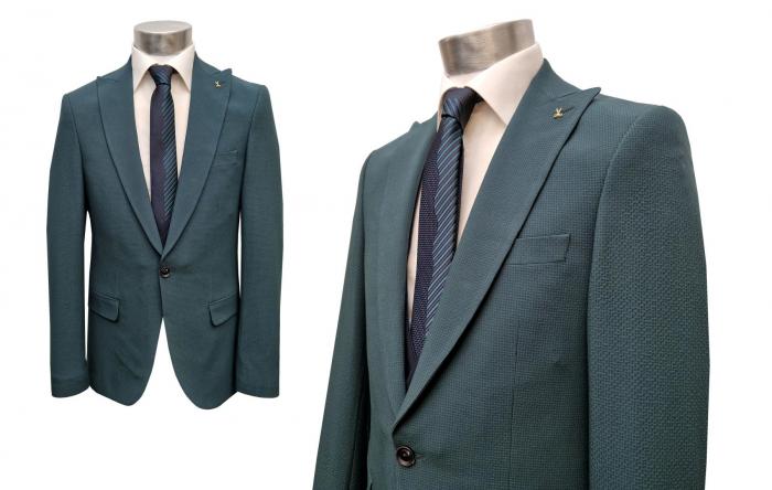 Herren Seersucker Anzug Slim Fit mit Weste