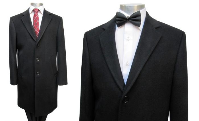 Herren Woll Mantel knielang