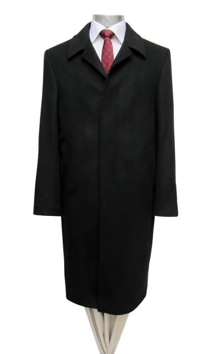 Herren Mantel lang Schwarz Übergröße