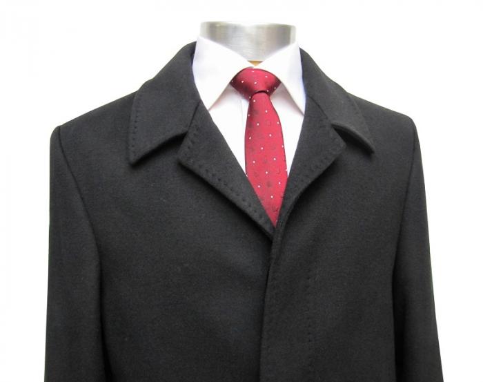 Herren Mantel lang Schwarz Übergröße