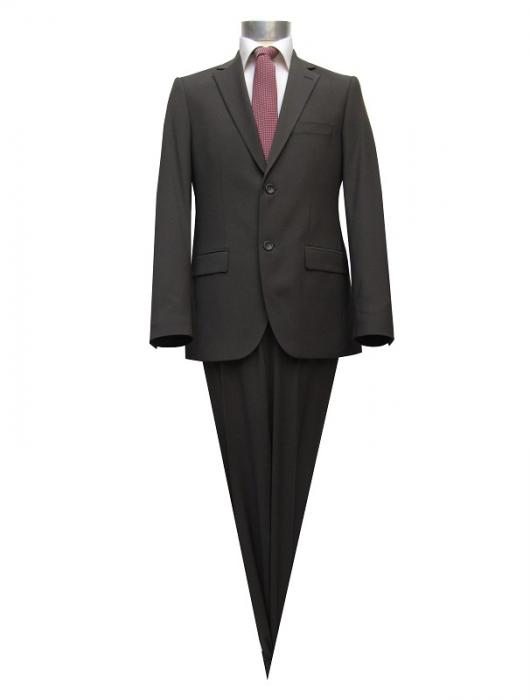 Herren Anzug 2 Schlitz Taupe Braun 46