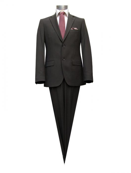 Herren Anzug 2 Schlitz Taupe Braun 46