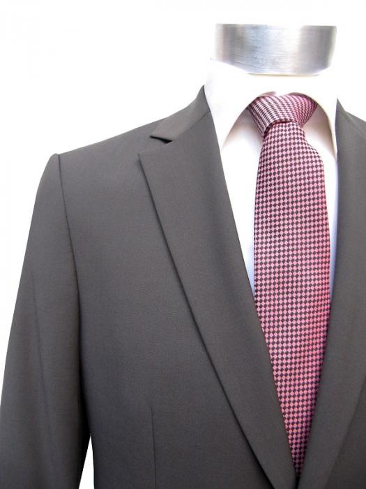 Herren Anzug 2 Schlitz Taupe Braun 46