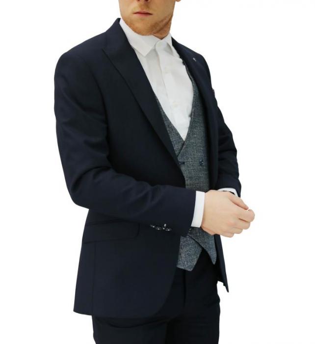 Herrenanzug 5 teilig mit 2-reihiger Wendeweste