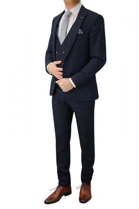 Herrenanzug 5 teilig mit 2-reihiger Wendeweste