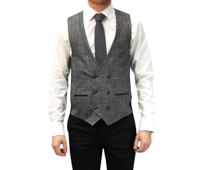 Herrenanzug 5 teilig mit 2-reihiger Wendeweste