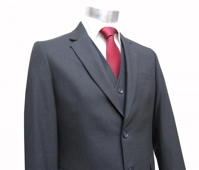 Herren Anzug 3-Teilig 120s Anthrazit