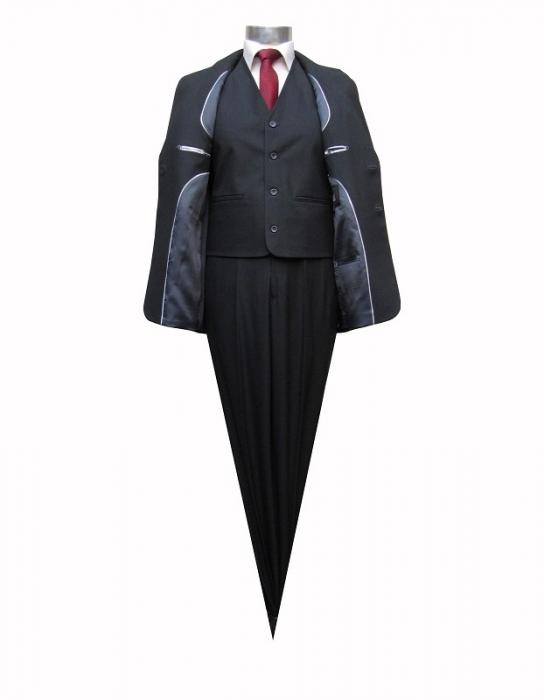 Herren Anzug 3-Teilig 120s Anthrazit