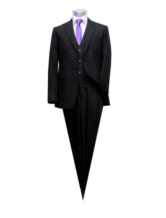 Herren Anzug 3 teilig Schwarz