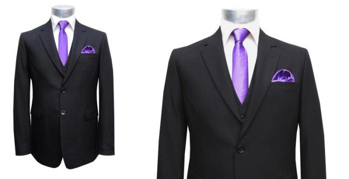 Herren Anzug 3 teilig Schwarz