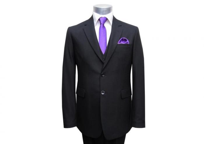 Herren Anzug 3 teilig Schwarz