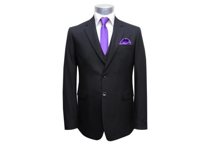 Herren Anzug 3 teilig Schwarz