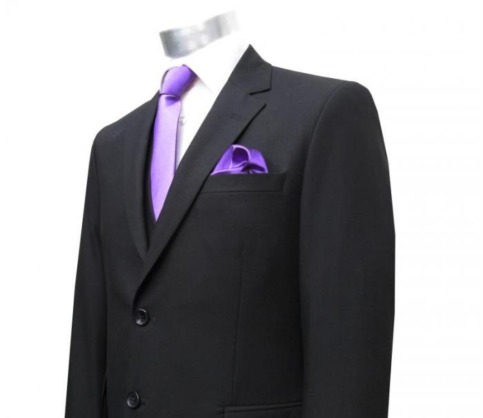 Herren Anzug 3 teilig Schwarz