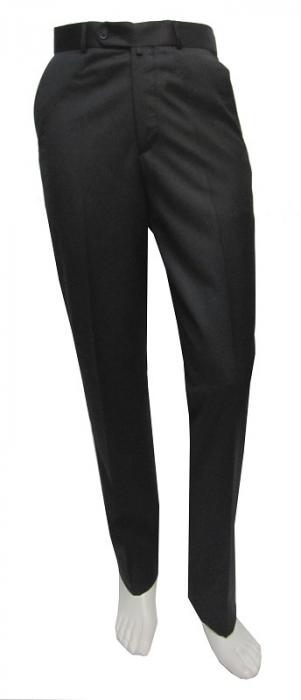 Herren Hose Schwarz Anzughose Flat Front