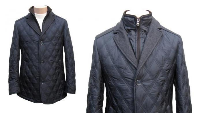 Herren Übergangsjacke Steppjacke Doppelkragen