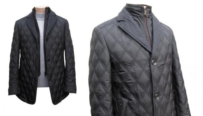 Herren Übergangsjacke Steppjacke Doppelkragen