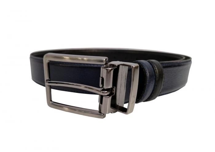 Wendegürtel Leder Braun/Schwarz, Blau/Schwarz